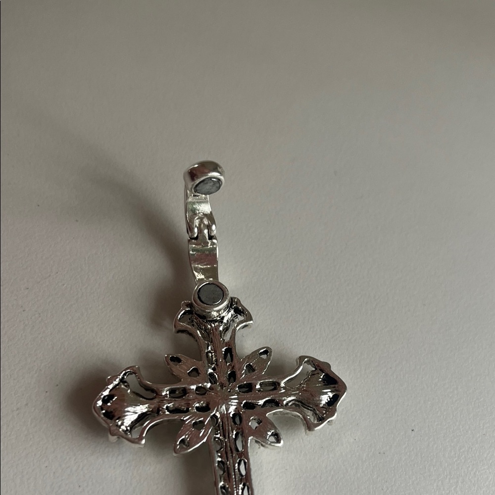 3 for $15 Silver Crystal Cross Pendant - Picture 4 of 4